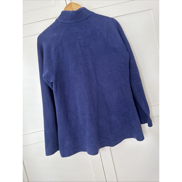 Tommy Bahama Blue Full Zip Sweater | Women's Large Round Neck - Picture 13 of 16